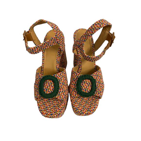 Castaner Amaia Braided Platform Block Heel Groovy Summer Party Statement Sz 39 - Picture 8 of 12